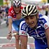 Frank Schleck beendet die 5. Etappe der Tour de Suisse 2006 hinter Bettini und Ullrich